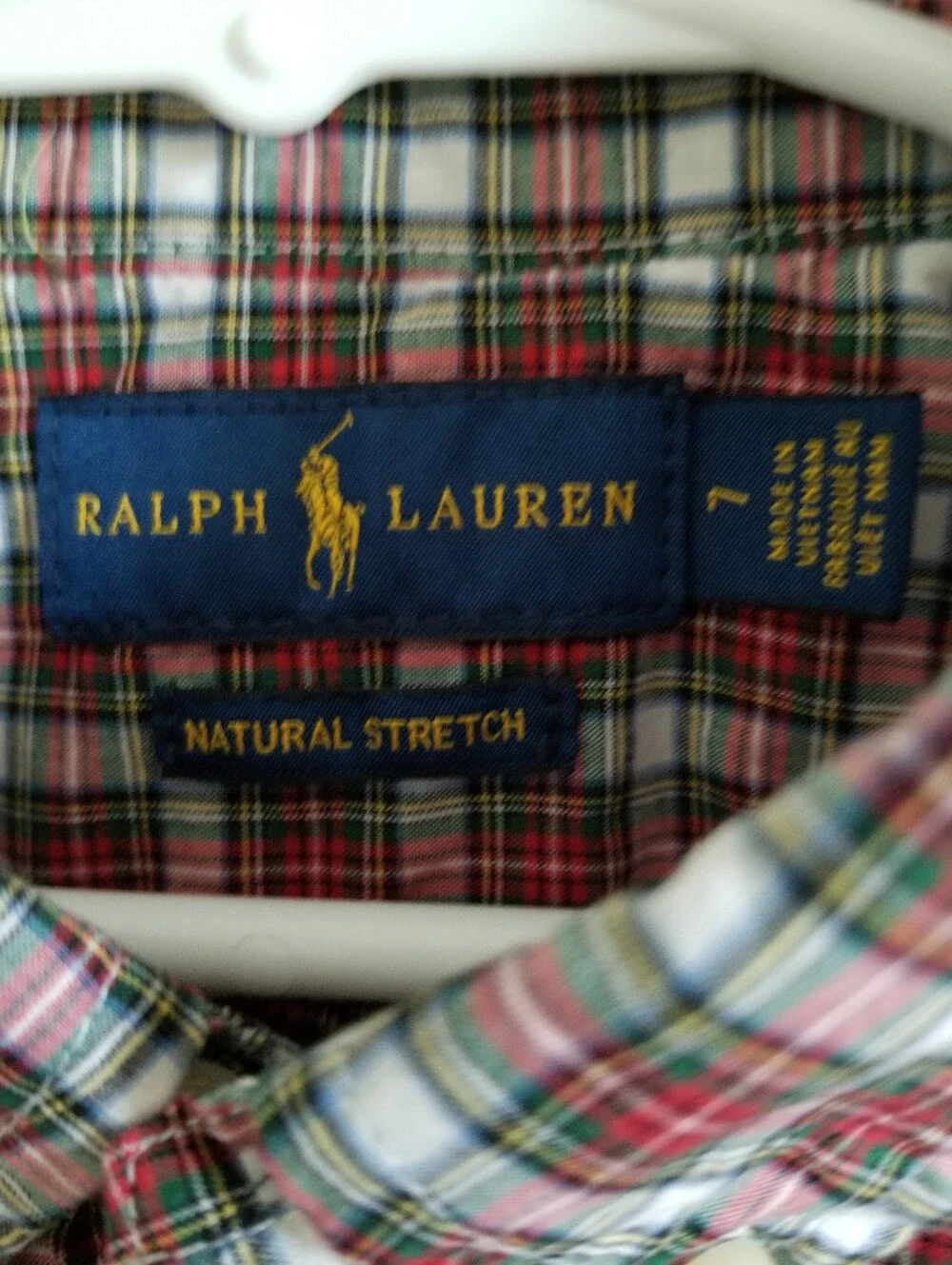 Ralph Lauren Red, Green & White Plaid Button-Down Shirt